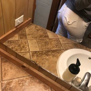 True religion white cargo jeans